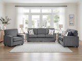 Frances Dark Gray Modern Living Room Set