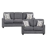 Frances Dark Gray 2-Piece Living Room Set from Homelegance - Luna Furniture