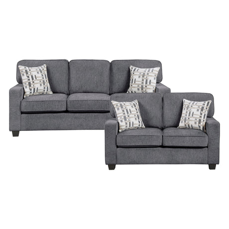 9748DGY*2 2pc Set: Sofa, Love from Homelegance - Luna Furniture