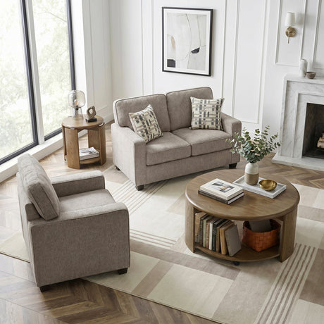 Frances Brown Loveseat from Homelegance - Luna Furniture