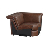 Sutton Brown 6-Piece Modular Leather Power Reclining Sectional 9790BRW from Homelegance - Luna Furniture