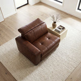 9790BRW-LRPWH (1/6)Power Left Side Reclining Chair with Power Headrest and Charging Ports from Homelegance - Luna Furniture