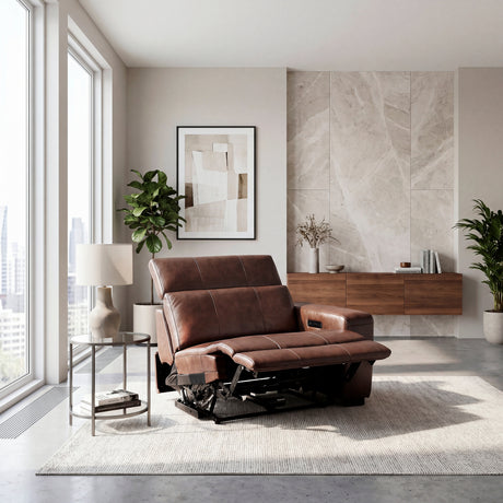 9790BRW-RRPWH (6/6)Power Right Side Reclining Chair with Power Headrest and Charging Ports from Homelegance - Luna Furniture