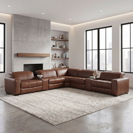 9790BRW-ARPWH (3/6)Power Armless Reclining Chair with Power Headrest from Homelegance - Luna Furniture