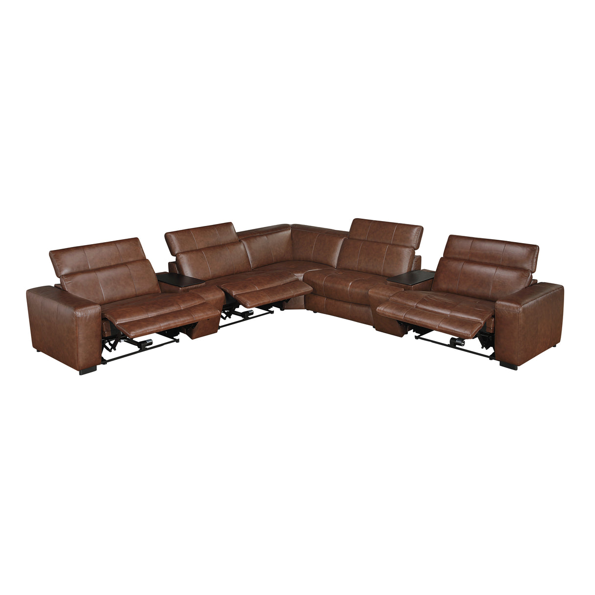 9790BRW-ARPWH (3/6)Power Armless Reclining Chair with Power Headrest from Homelegance - Luna Furniture