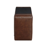 Sutton Brown Leather Power Double Reclining Loveseat with Center Console from Homelegance - Luna Furniture