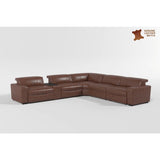 Sutton Brown 7-Piece Modular Power Reclining Sectional with Power Headrests and Charging Ports from Homelegance - Luna Furniture