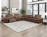 9790BRW-RRPWH (6/6)Power Right Side Reclining Chair with Power Headrest and Charging Ports from Homelegance - Luna Furniture