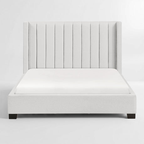 Emerson Beige Upholstered Queen Bed from Homelegance - Luna Furniture