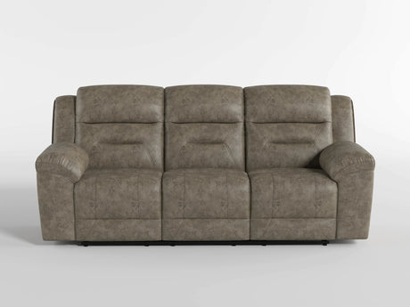 Hazen Brown Microfiber Double Reclining Sofa from Homelegance - Luna Furniture