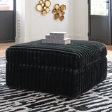 Midnight-Madness Onyx Oversized Accent Ottoman from Ashley - Luna Furniture