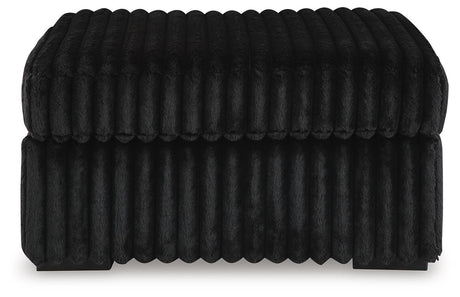 Midnight-Madness Onyx Sofa and Oversized Ottoman from Ashley - Luna Furniture