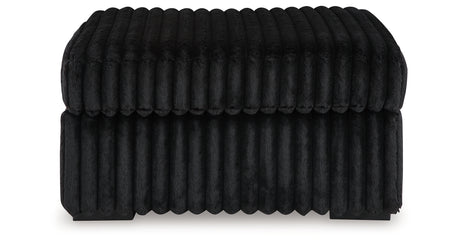 Midnight-Madness Onyx Oversized Chair with Accent Ottoman from Ashley - Luna Furniture
