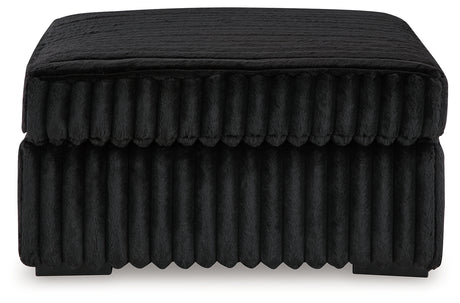 Midnight-Madness Onyx Sofa, Loveseat and Oversized Ottoman from Ashley - Luna Furniture