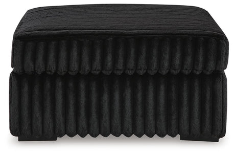 Midnight-Madness Onyx RAF Chase Sectional and Ottoman from Ashley - Luna Furniture