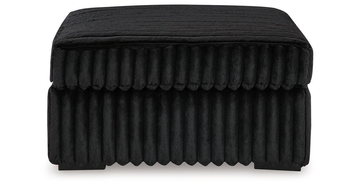Midnight-Madness Onyx Oversized Accent Ottoman from Ashley Furniture - Luna Furniture