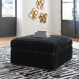 Midnight-Madness Onyx Sofa and Oversized Ottoman from Ashley - Luna Furniture