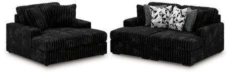 Midnight-Madness Super Chaise and Oversized Chaise from Ashley - Luna Furniture