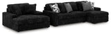 Midnight-Madness Onyx 2-Piece Sectional and Oversized Chaise from Ashley Furniture - Luna Furniture