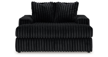 Midnight-Madness Oversized Chaise and Oversized Accent Ottoman from Ashley - Luna Furniture