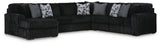 Midnight-Madness Black 6-Piece Sectional with LAF Chaise from Ashley - Luna Furniture