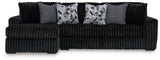 Midnight-Madness Onyx 2-Piece LAF Chaise Sectional from Ashley - Luna Furniture