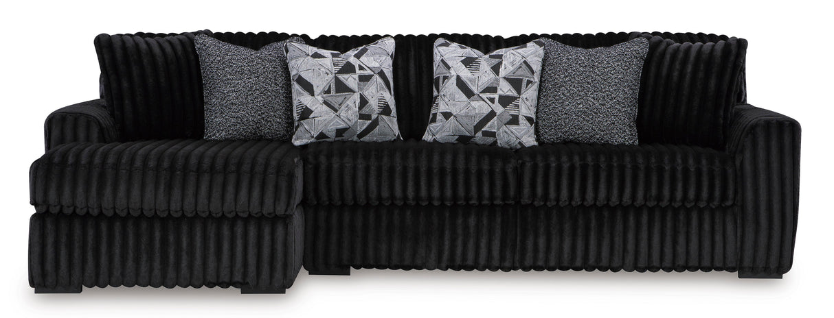 Midnight-Madness Onyx 2-Piece LAF Chaise Sectional from Ashley - Luna Furniture