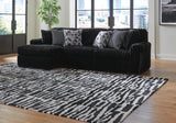 Midnight-Madness Onyx 3-Piece Sectional with Chaise from Ashley - Luna Furniture