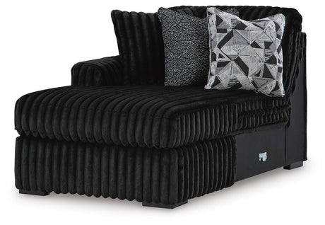 Midnight-Madness Onyx 2-Piece Sectional and Ottoman from Ashley - Luna Furniture