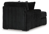 Midnight-Madness 3-Piece Sectional with Ottoman in Onyx from Ashley Furniture - Luna Furniture
