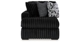Midnight-Madness 3-Piece Sectional with Ottoman in Onyx from Ashley Furniture - Luna Furniture