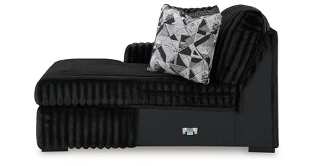 Midnight-Madness Onyx Left-Arm Facing Corner Chaise from Ashley - Luna Furniture