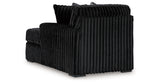Midnight-Madness 3-Piece Sectional with Ottoman in Onyx from Ashley Furniture - Luna Furniture