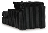 Midnight-Madness 3-Piece Sectional with Ottoman in Onyx from Ashley Furniture - Luna Furniture
