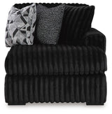 Midnight-Madness Onyx RAF Chase Sectional and Ottoman from Ashley Furniture - Luna Furniture