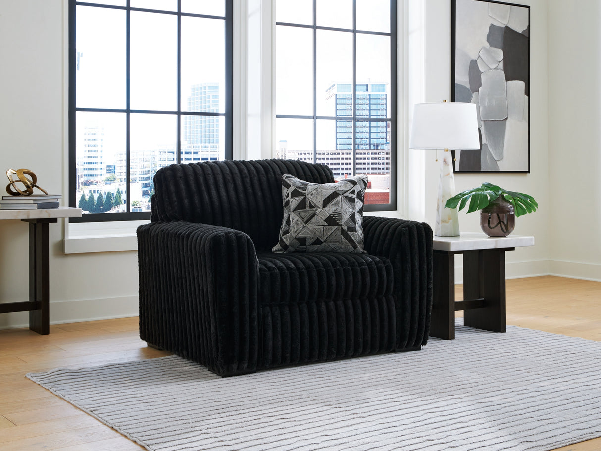 Midnight-Madness Onyx Oversized Chair from Ashley Furniture - Luna Furniture