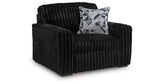 Midnight-Madness Onyx Oversized Chair with Accent Ottoman from Ashley Furniture - Luna Furniture