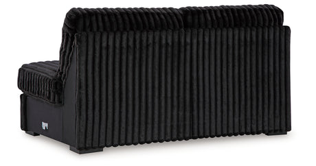 Midnight-Madness Onyx Armless Loveseat from Ashley - Luna Furniture