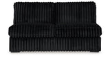Midnight-Madness Onyx Armless Loveseat from Ashley Furniture - Luna Furniture