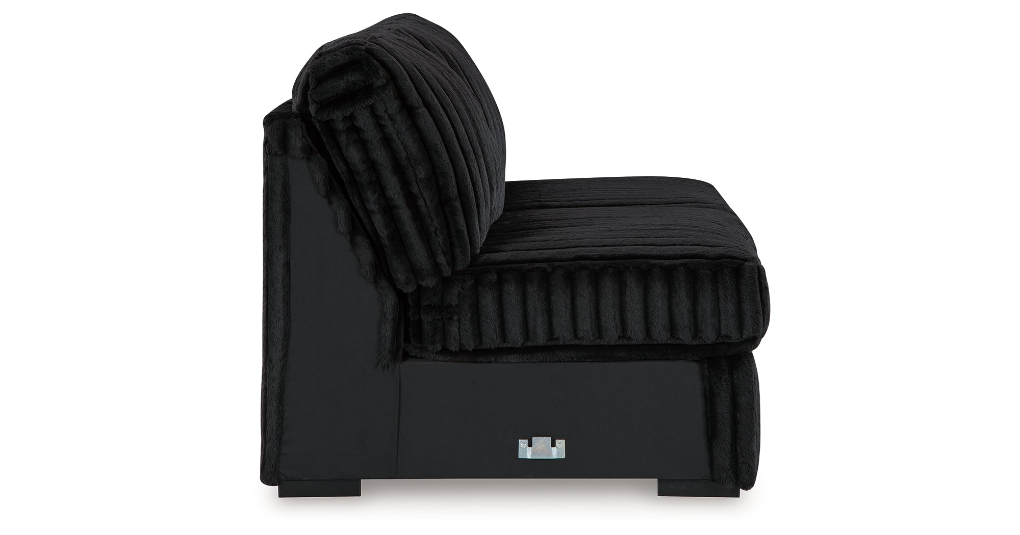 Midnight-Madness 4-Piece Sectional with Ottoman in Onyx – Luna
