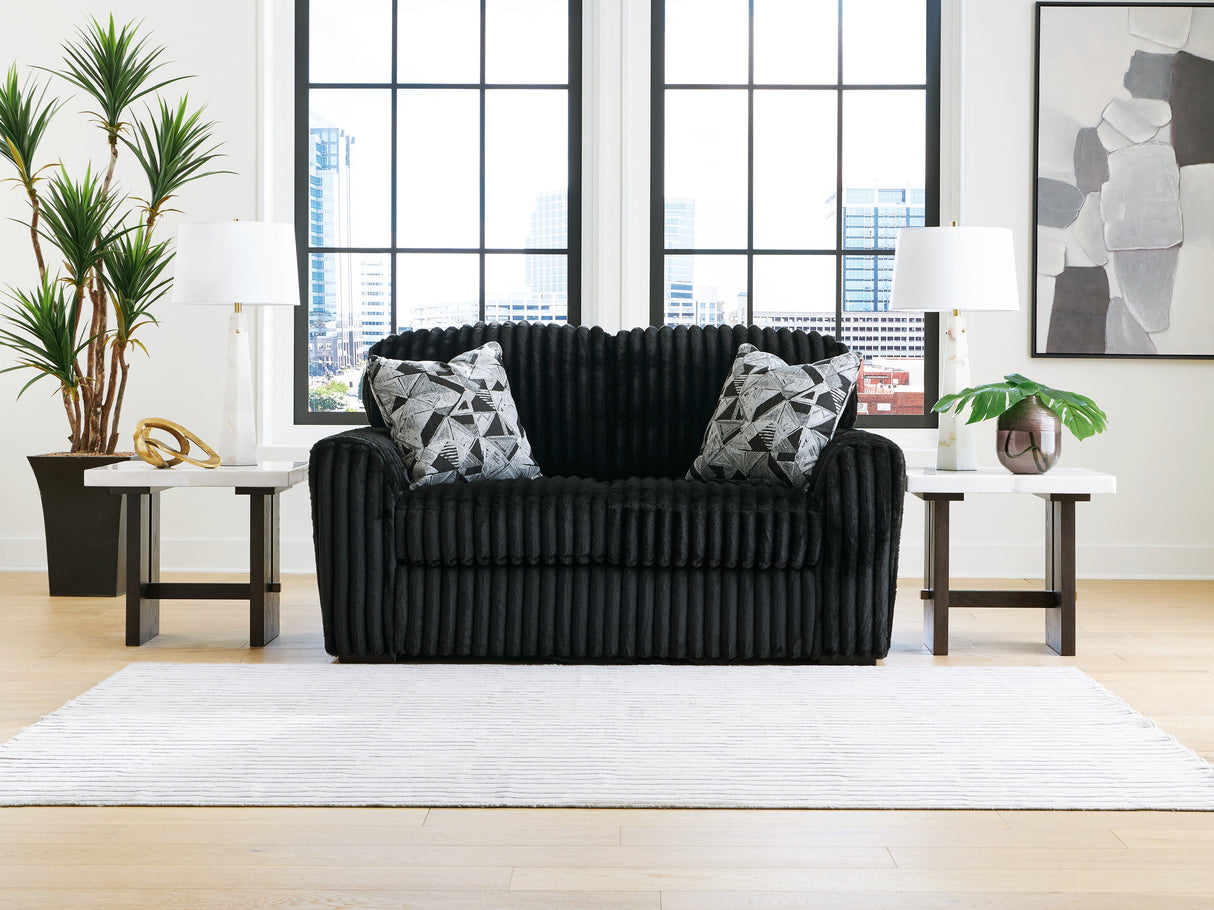 Midnight-Madness Onyx Loveseat from Ashley - Luna Furniture