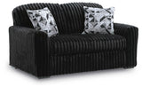 Midnight-Madness Onyx Sofa, Loveseat and Oversized Ottoman from Ashley Furniture - Luna Furniture