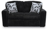 Midnight-Madness Onyx Sofa, Loveseat and Oversized Ottoman from Ashley Furniture - Luna Furniture
