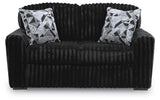 Midnight-Madness Onyx Sofa, Loveseat and Oversized Ottoman from Ashley Furniture - Luna Furniture