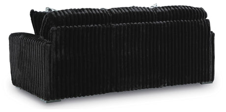 Midnight-Madness Onyx Sofa and Oversized Ottoman from Ashley - Luna Furniture