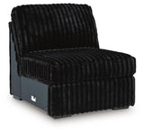 Midnight-Madness Onyx Armless Chair from Ashley Furniture - Luna Furniture