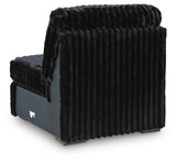 Midnight-Madness Onyx Armless Chair from Ashley Furniture - Luna Furniture