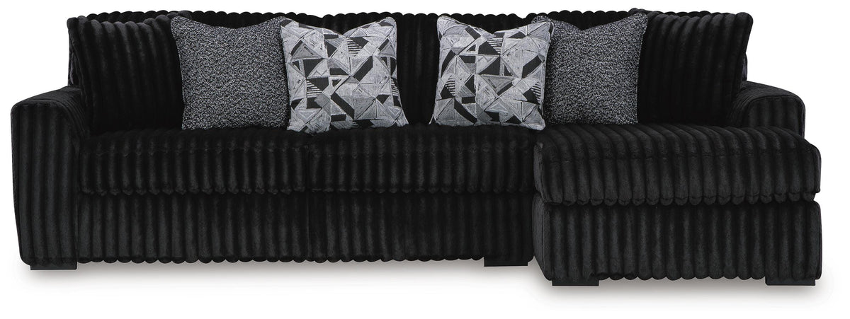 Midnight-Madness 3-Piece Sectional with Chaise from Ashley - Luna Furniture