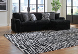 Midnight-Madness Onyx RAF Chase Sectional and Ottoman from Ashley - Luna Furniture
