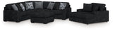 Midnight-Madness Onyx 3-Piece Sectional, Chaise and Oversized Accent Ottoman from Ashley Furniture - Luna Furniture